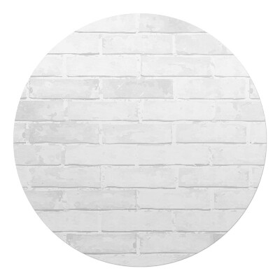 Podkładka pod krzesło okrągła Ceglana ściana retro