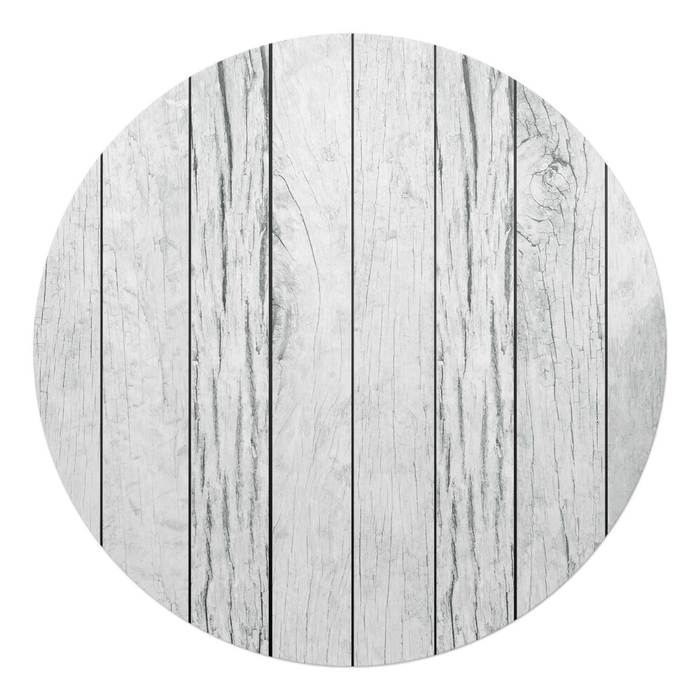 Mata na podłogę pod krzesło okrągła Drewniane deski pionowo