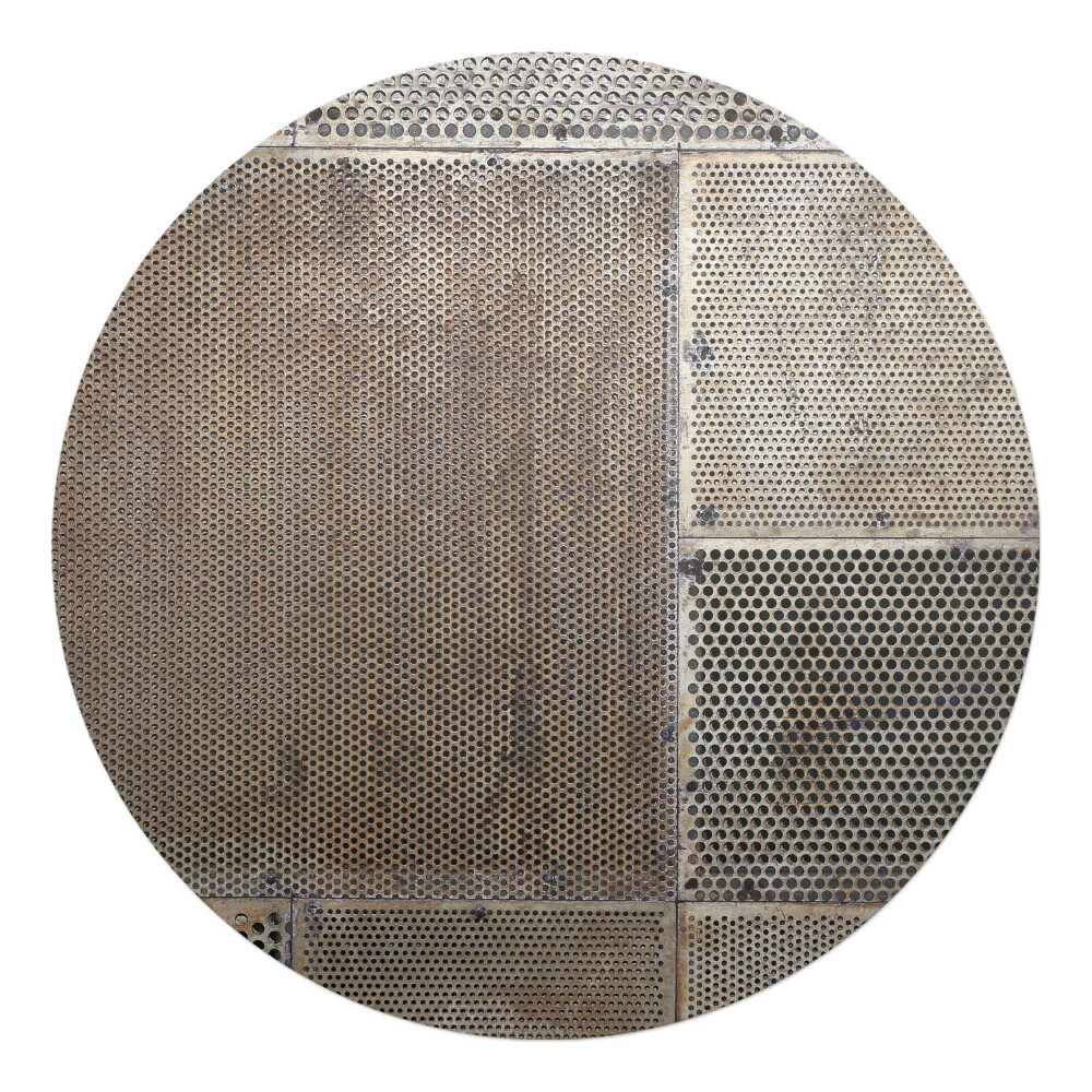 Mata pod krzesło okrągła Metalowe perforacje