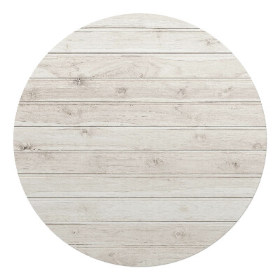 Podkładka pod krzesło okrągła Jasne deski drewniane