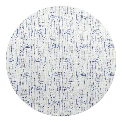 Mata na podłogę pod krzesło okrągła Ptaki w deszczu