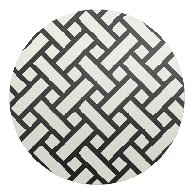 Podkładka pod krzesło obrotowe okrągła Geometryczny splot