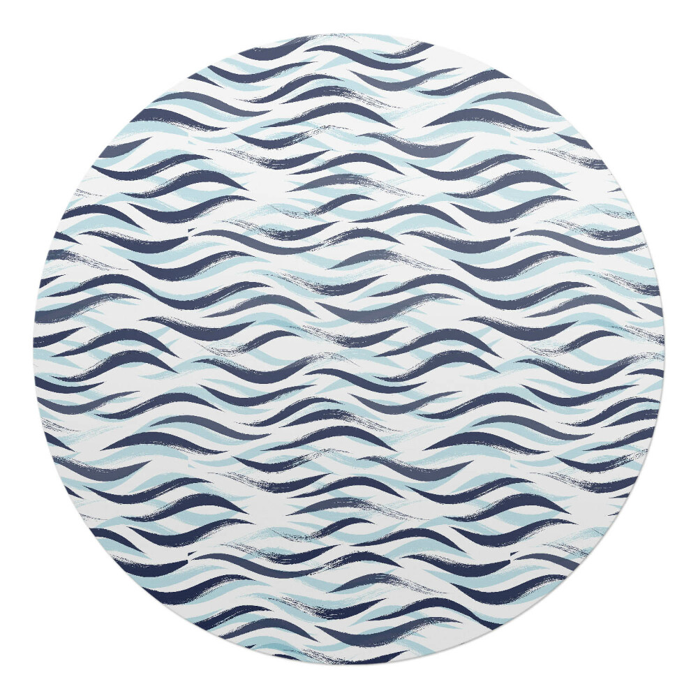 Podkładka pod krzesło obrotowe okrągła Falujące linie