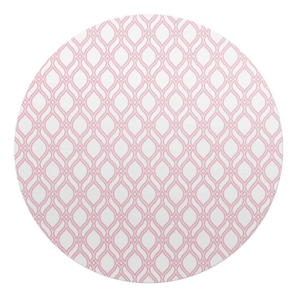 Mata pod fotel biurowy okrągła Geometryczny wzór retro