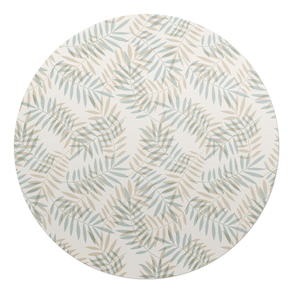 Podkładka pod krzesło okrągła Liście w pastelach