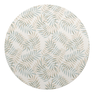 Podkładka pod krzesło okrągła Liście w pastelach