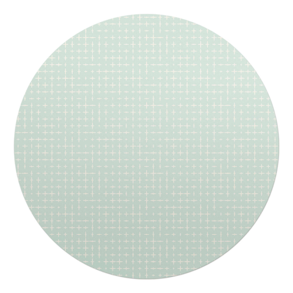Podkładka pod krzesło okrągła Krzyżykowy wzór retro