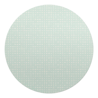 Podkładka pod krzesło okrągła Krzyżykowy wzór retro