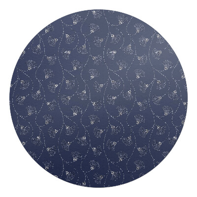 Podkładka pod krzesło obrotowe okrągła Delikatne wachlarze