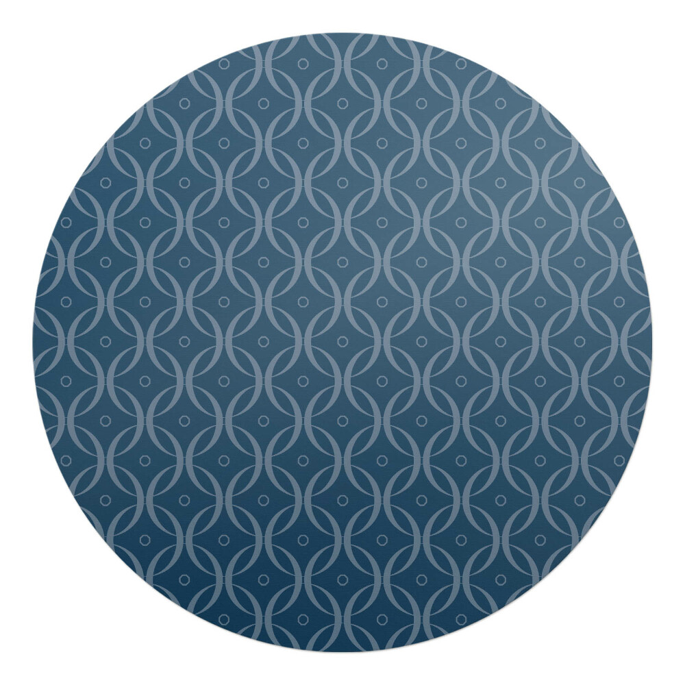 Mata na podłogę pod krzesło okrągła Geometryczny wzór