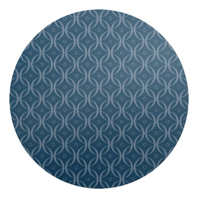 Mata na podłogę pod krzesło okrągła Geometryczny wzór