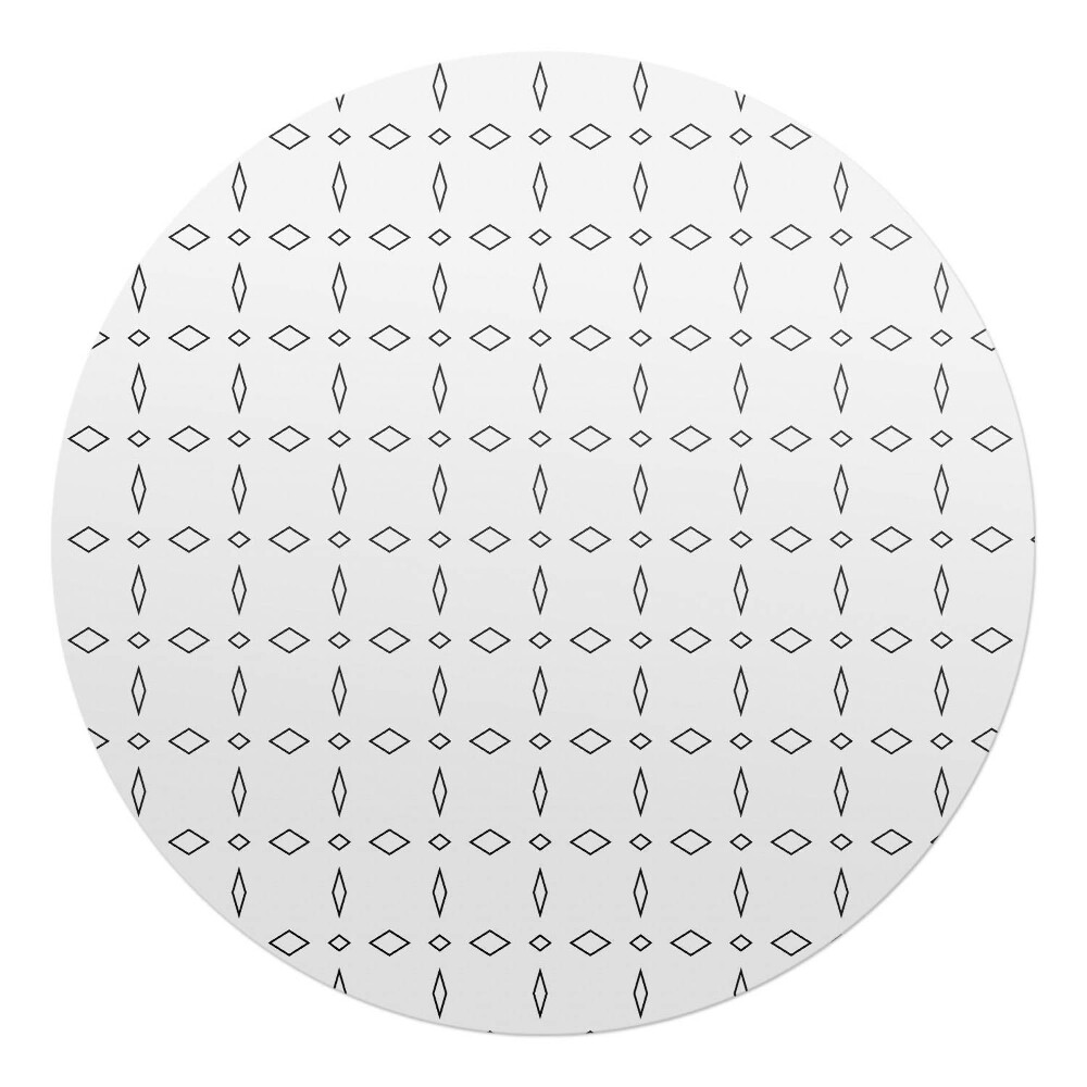 Mata pod krzesło okrągła Diamentowy wzór