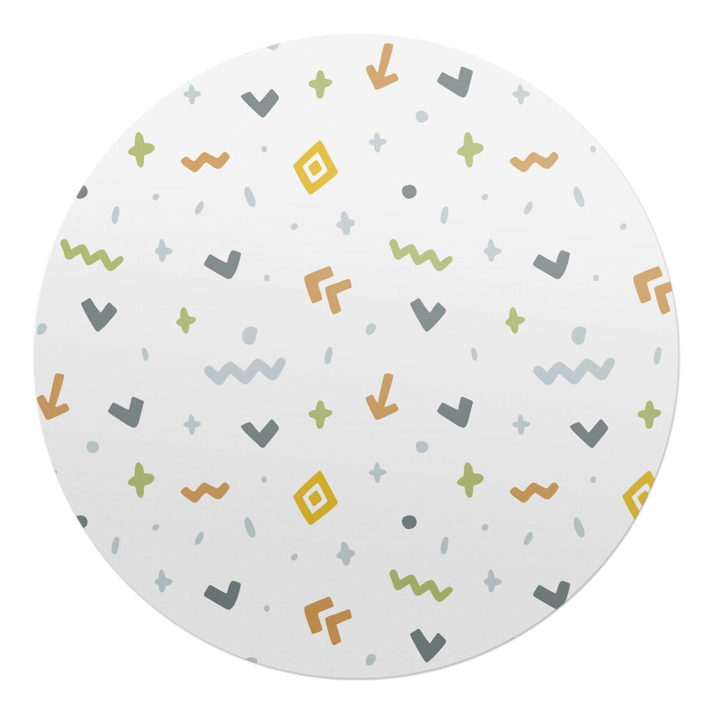 Podkładka pod krzesło okrągła Geometryczne wzory