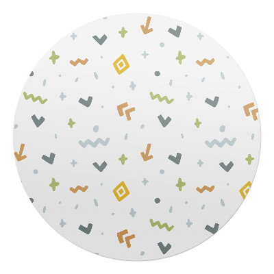 Podkładka pod krzesło okrągła Geometryczne wzory