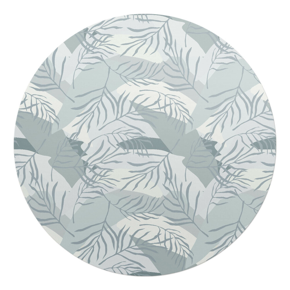 Podkładka pod krzesło obrotowe okrągła Liście w pastelach