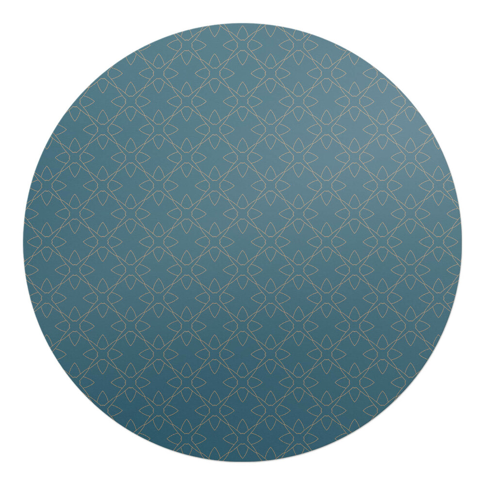 Mata pod fotel biurowy okrągła Geometryczny ornament