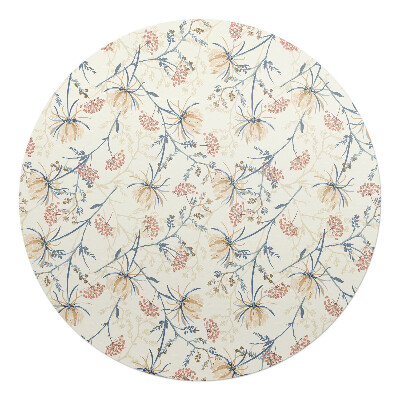 Podkładka pod krzesło obrotowe okrągła Kwiatowy wzór vintage