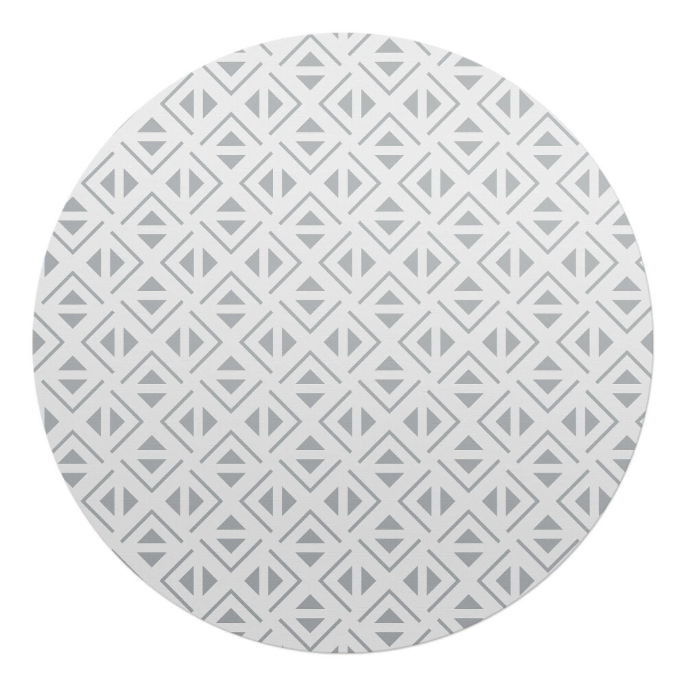Mata pod krzesło okrągła Geometryczny wzór