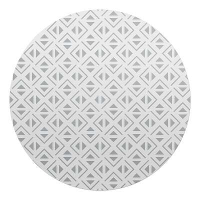 Mata pod krzesło okrągła Geometryczny wzór