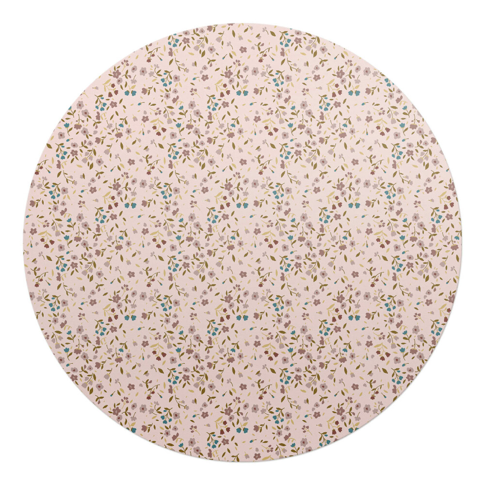 Podkładka pod krzesło okrągła Delikatne kwiaty