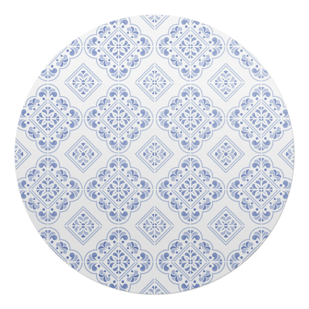 Podkładka pod krzesło obrotowe okrągła Geometryczny wzór retro