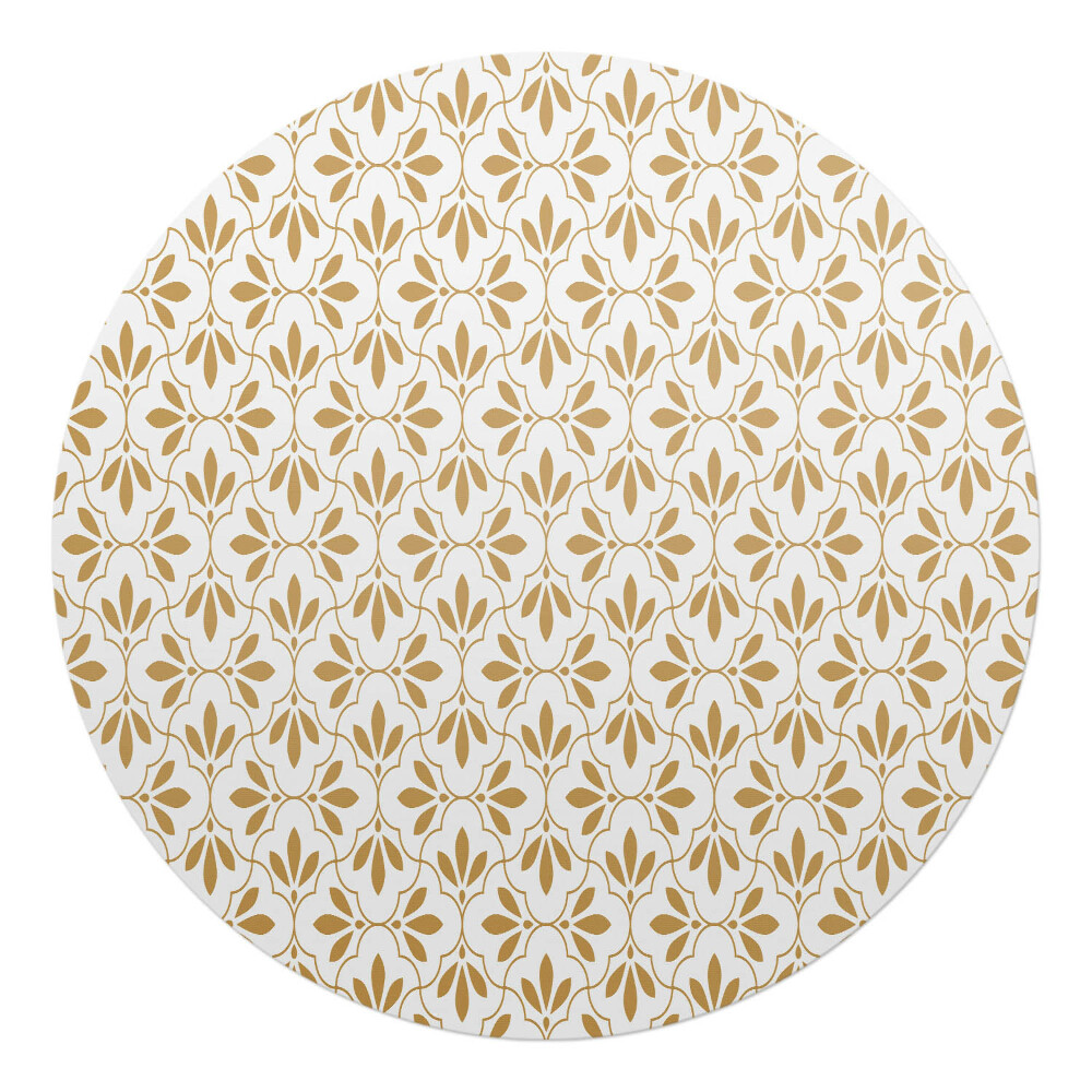 Podkładka pod krzesło obrotowe okrągła Ornament roślinny