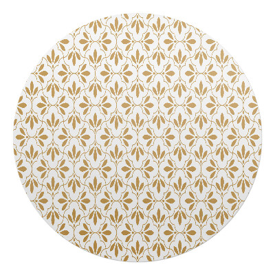 Podkładka pod krzesło obrotowe okrągła Ornament roślinny