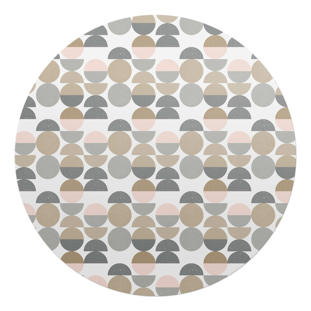 Podkładka pod krzesło obrotowe okrągła Geometryczne półkola