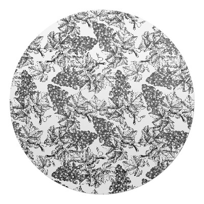 Mata na podłogę pod krzesło okrągła Winogrona i liście