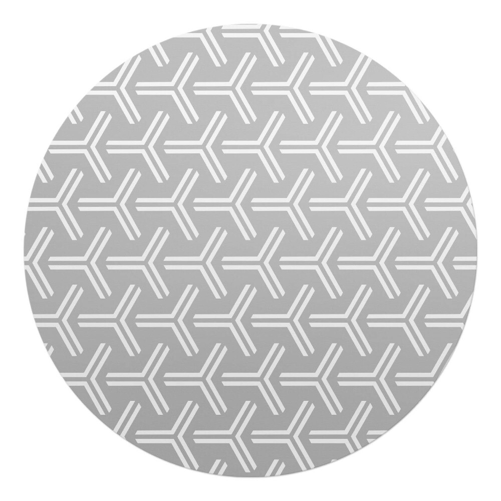 Podkładka pod krzesło obrotowe okrągła Geometryczny wzór