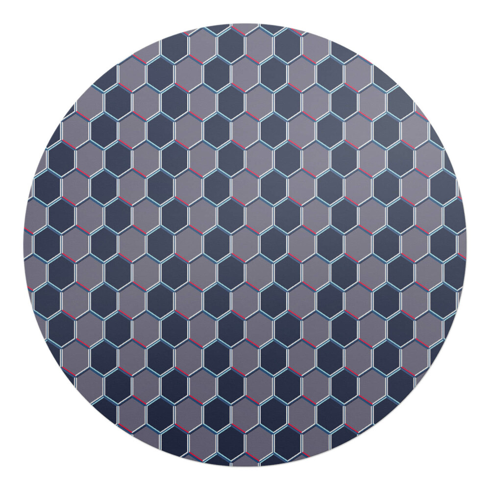 Podkładka pod krzesło obrotowe okrągła Hexagonalna siatka