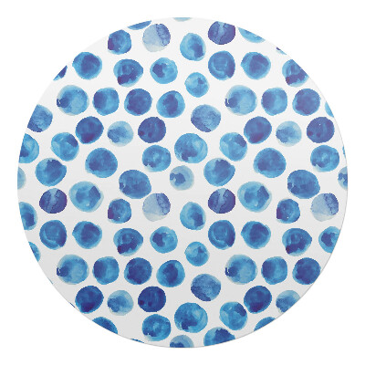 Podkładka pod krzesło obrotowe okrągła Akwarelowe kropki