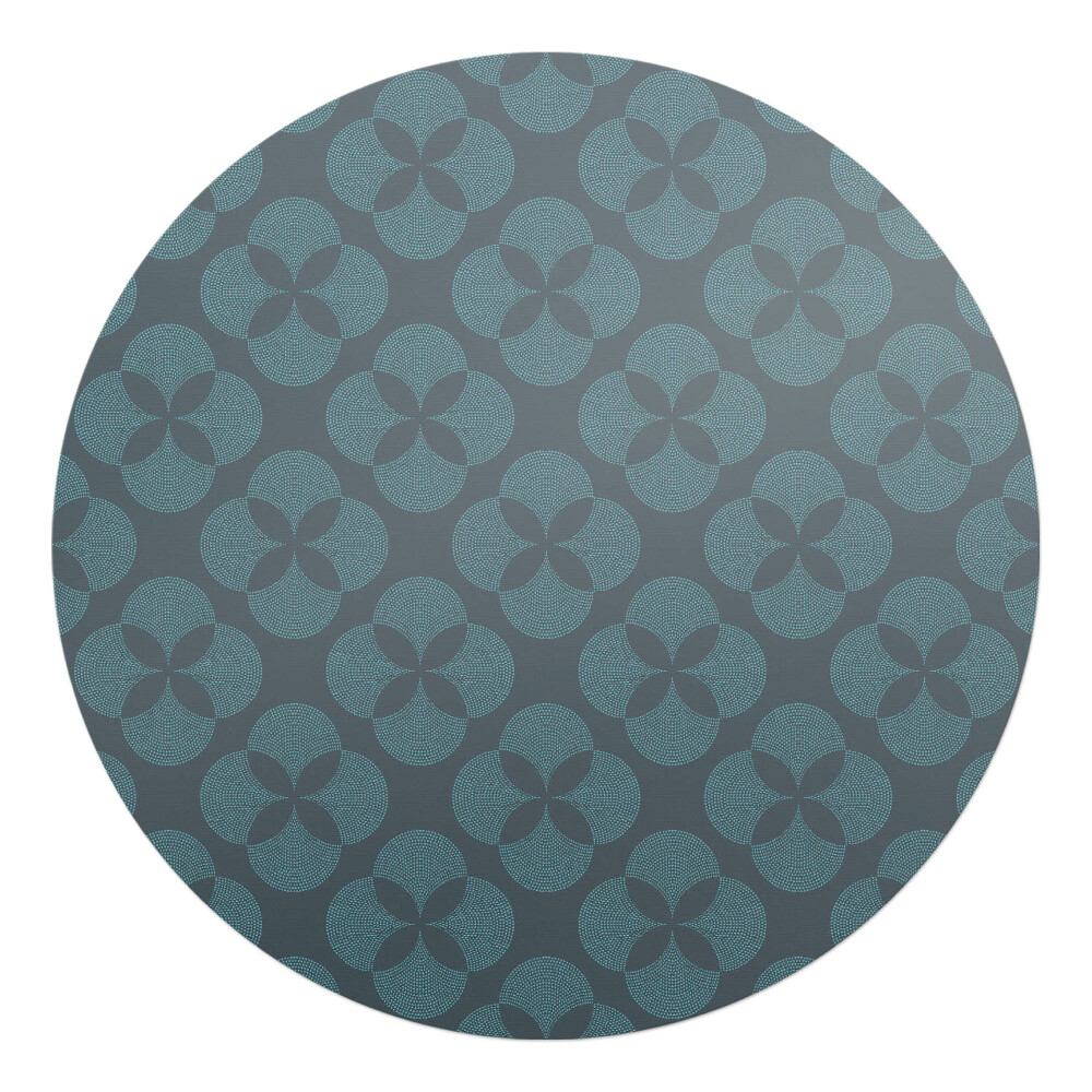 Podkładka pod krzesło obrotowe okrągła Geometryczny wzór kwiatowy