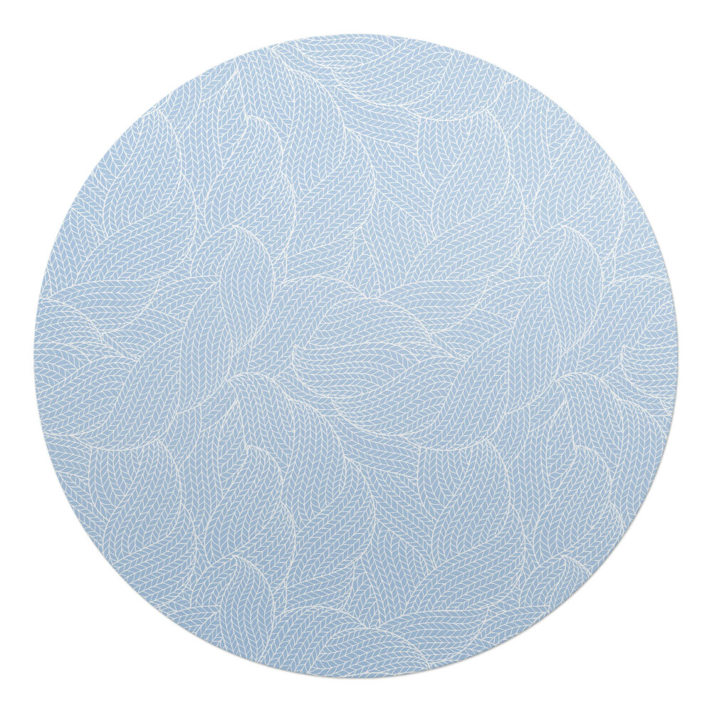 Mata na podłogę pod krzesło okrągła Liść w splocie