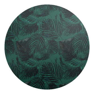 Mata pod krzesło okrągła Liście palmowe wzór