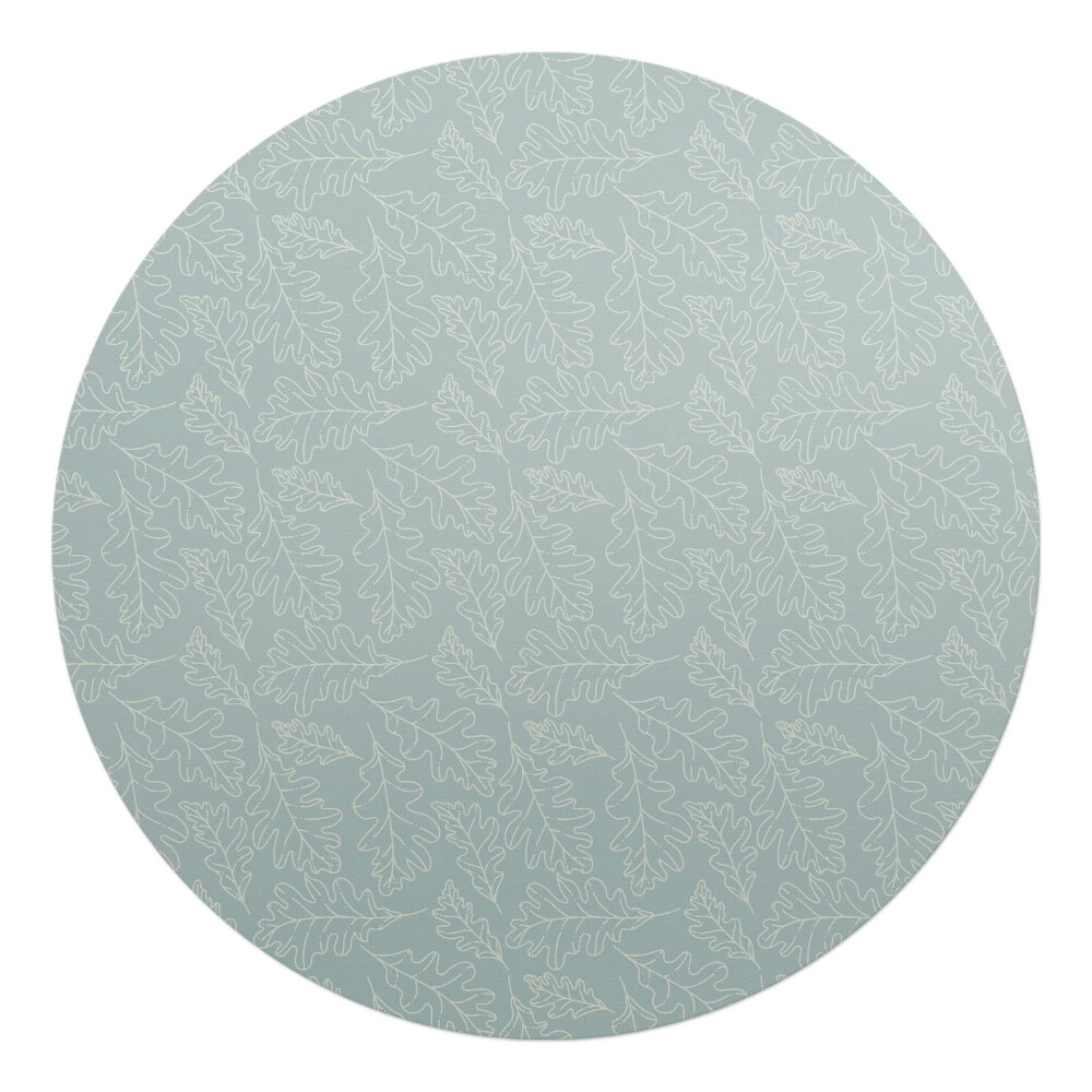 Podkładka pod krzesło obrotowe okrągła Liście dębu wzór