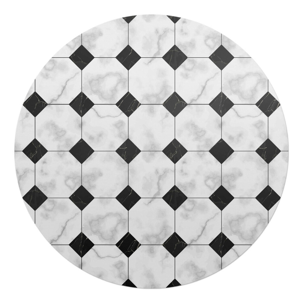 Podkładka pod krzesło obrotowe okrągła Geometryczny wzór płytek