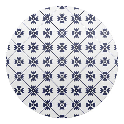 Mata pod krzesło okrągła Geometryczny wzór retro