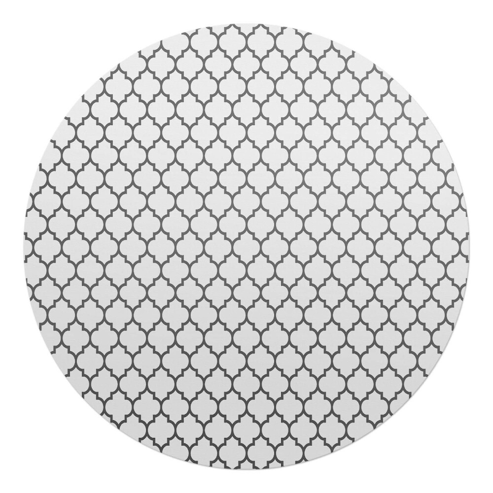 Podkładka pod krzesło obrotowe okrągła Geometryczny wzór