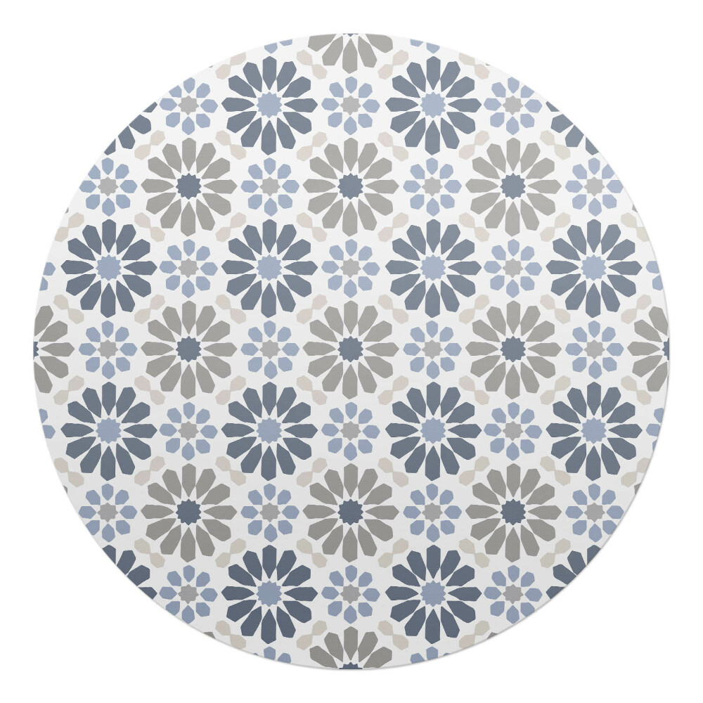 Podkładka pod krzesło obrotowe okrągła Kwiatowy wzór retro