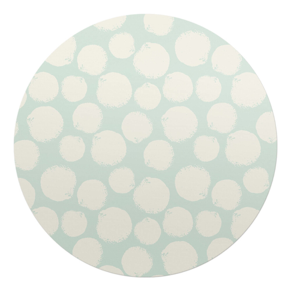 Mata na podłogę pod krzesło okrągła Pastelowe kropki