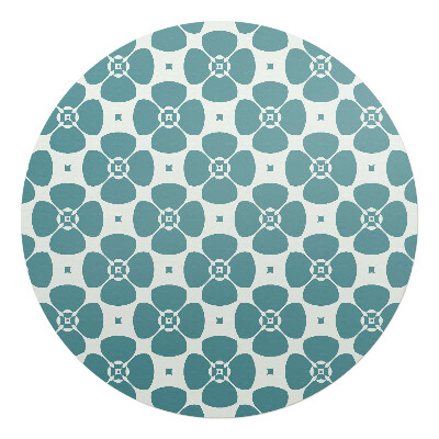 Podkładka pod krzesło okrągła Kwiatowy wzór retro