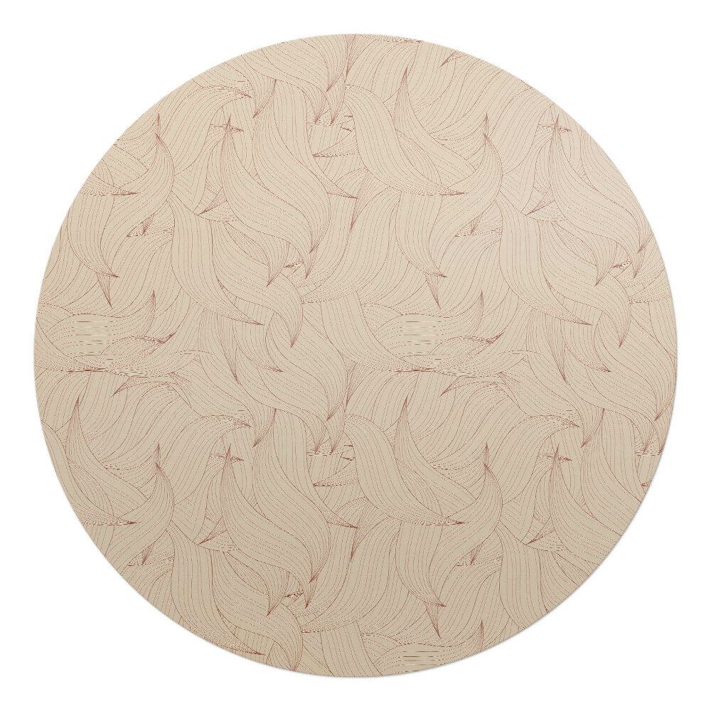 Podkładka pod krzesło obrotowe okrągła Faliste linie abstrakcji