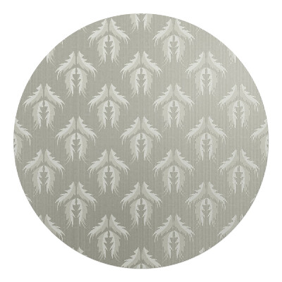 Mata pod fotel biurowy okrągła Liściasty wzór retro