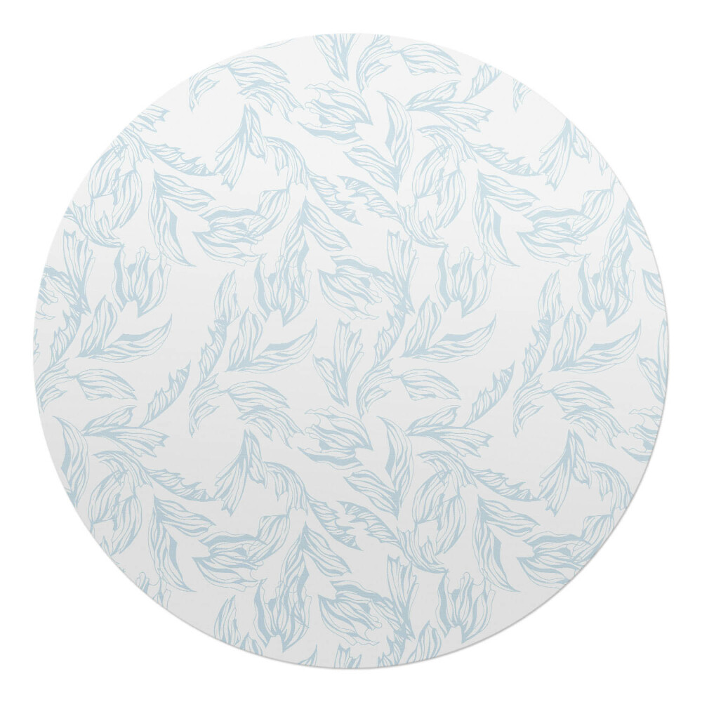 Mata pod krzesło okrągła Delikatne liście
