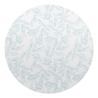 Mata pod krzesło okrągła Delikatne liście