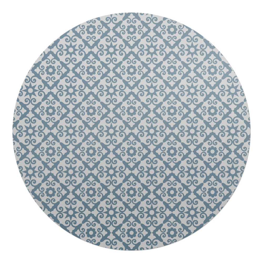 Podkładka pod krzesło okrągła Kwiatowy ornament