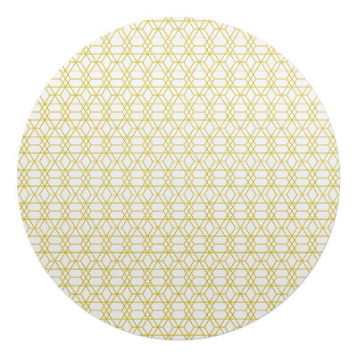 Podkładka pod krzesło obrotowe okrągła Geometryczny wzór kratki