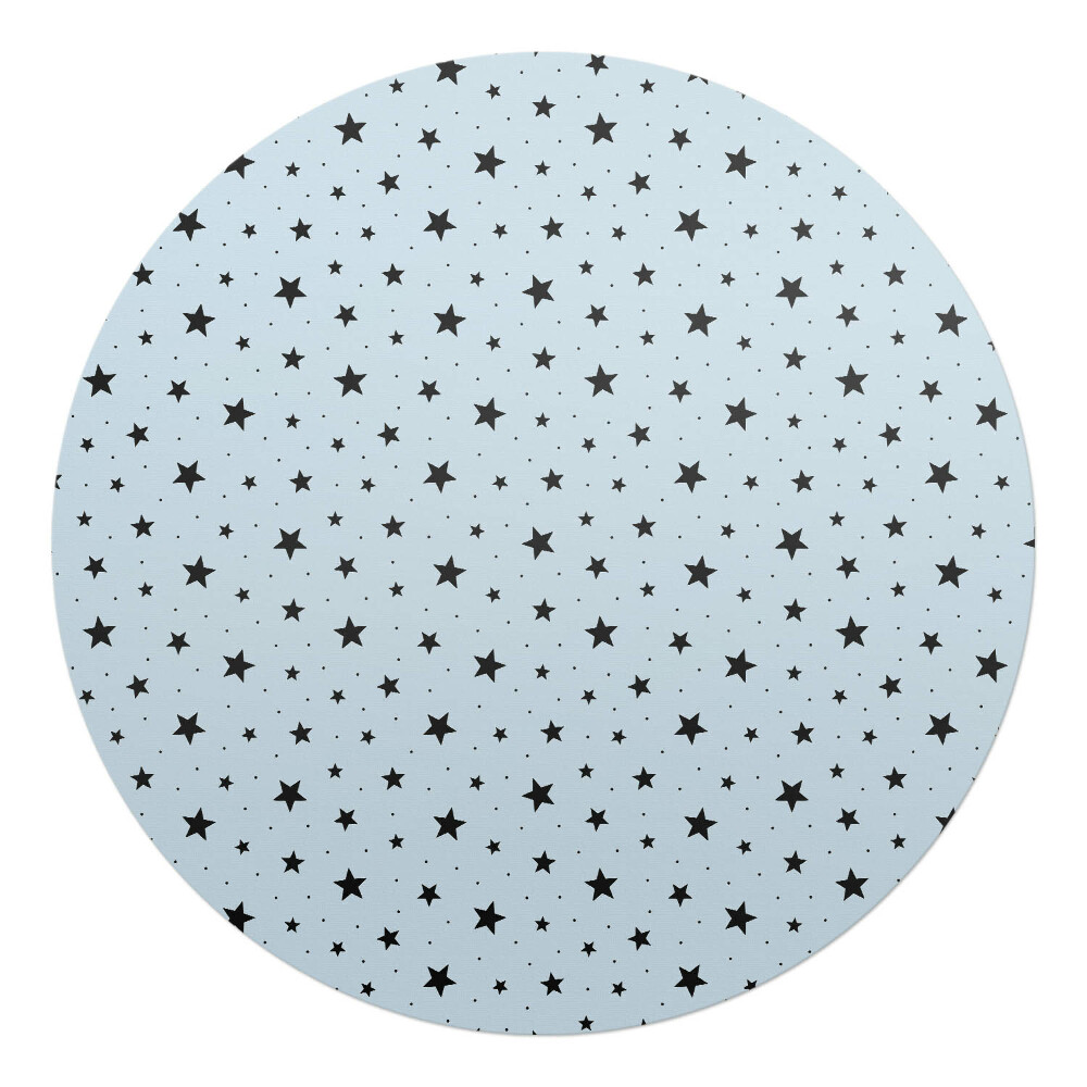 Podkładka pod krzesło obrotowe okrągła Gwiazdki na tle