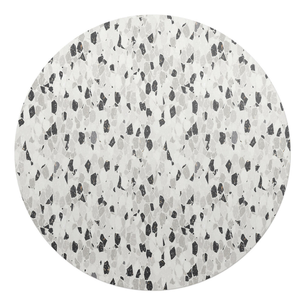 Mata na podłogę pod krzesło okrągła Mozaika terrazzo